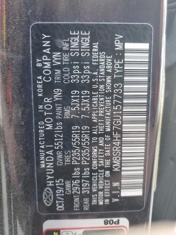 Photo 12 VIN: KM8SR4HF7GU157733 - HYUNDAI SANTA FE 