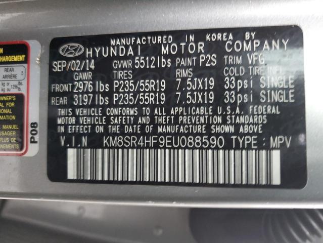 Photo 9 VIN: KM8SR4HF9EU088590 - HYUNDAI SANTA FE G 