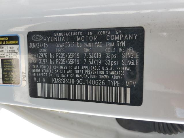 Photo 12 VIN: KM8SR4HF9GU140626 - HYUNDAI SANTA FE S 