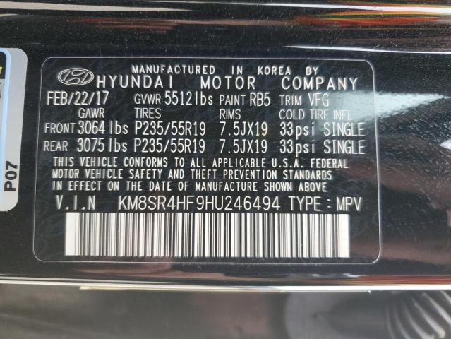 Photo 12 VIN: KM8SR4HF9HU246494 - HYUNDAI SANTA FE 