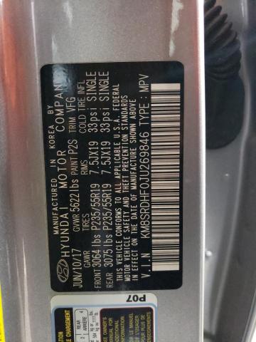 Photo 12 VIN: KM8SRDHF0JU269846 - HYUNDAI SANTA FE S 