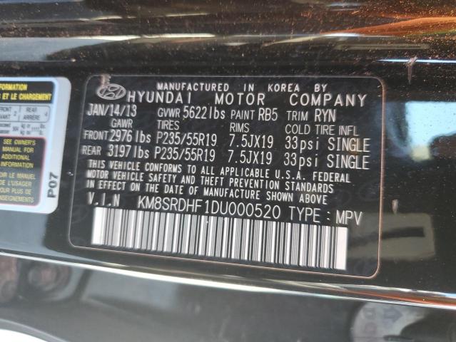 Photo 12 VIN: KM8SRDHF1DU000520 - HYUNDAI SANTA FE L 