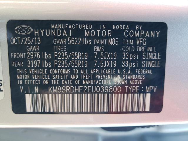 Photo 12 VIN: KM8SRDHF2EU039800 - HYUNDAI SANTA FE G 