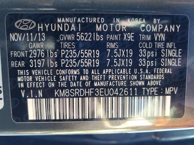 Photo 9 VIN: KM8SRDHF3EU042611 - HYUNDAI SANTA FE G 