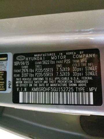 Photo 13 VIN: KM8SRDHF5GU152725 - HYUNDAI SANTA FE 