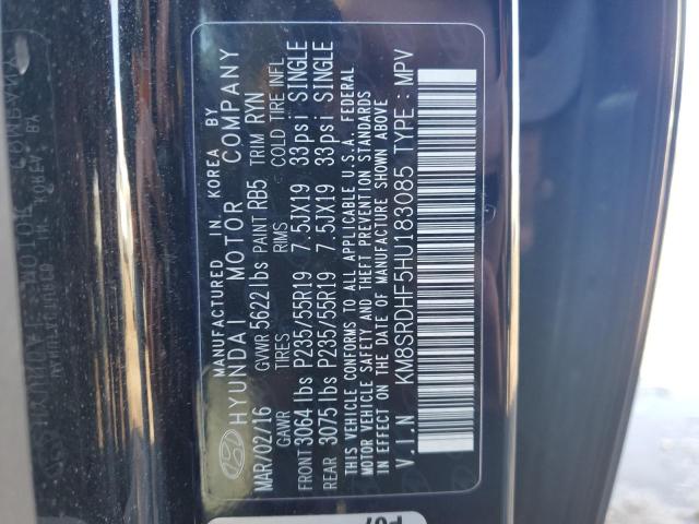 Photo 9 VIN: KM8SRDHF5HU183085 - HYUNDAI SANTA FE S 