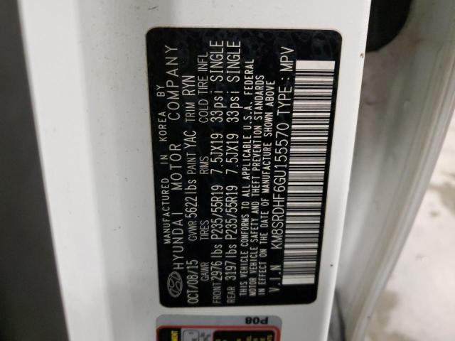 Photo 12 VIN: KM8SRDHF6GU155570 - HYUNDAI SANTA FE S 