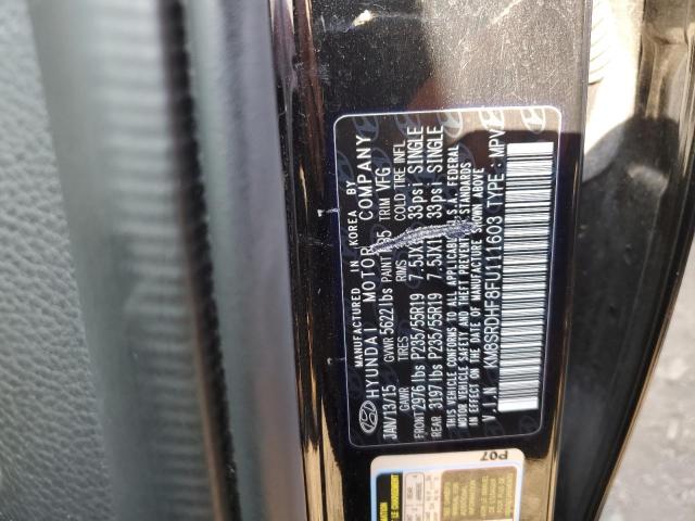 Photo 11 VIN: KM8SRDHF8FU111603 - HYUNDAI SANTA FE G 