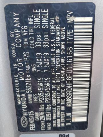 Photo 12 VIN: KM8SRDHF8FU116168 - HYUNDAI SANTA FE G 