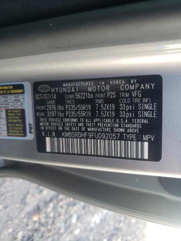 Photo 9 VIN: KM8SRDHF9FU092057 - HYUNDAI SANTA FE 