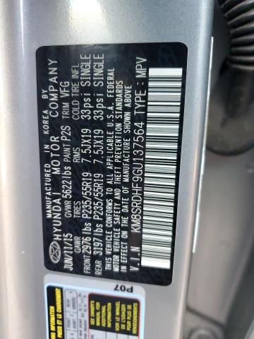 Photo 11 VIN: KM8SRDHF9GU137564 - HYUNDAI SANTA FE S 