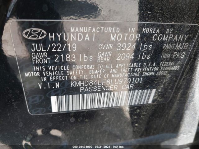 Photo 8 VIN: KMH084LF8LU979101 - HYUNDAI ELANTRA 