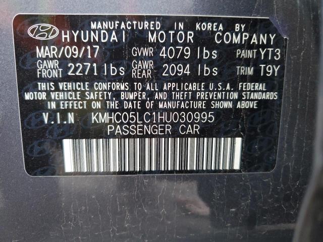 Photo 11 VIN: KMHC05LC1HU030995 - HYUNDAI IONIQ 