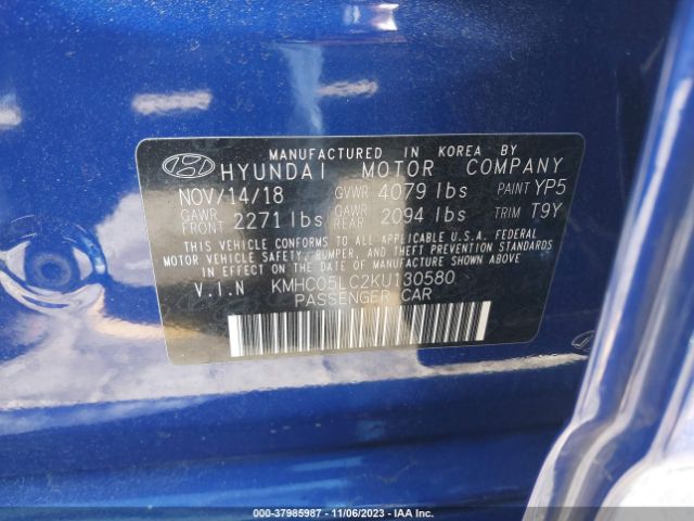 Photo 8 VIN: KMHC05LC2KU130580 - HYUNDAI IONIQ HYBRID 