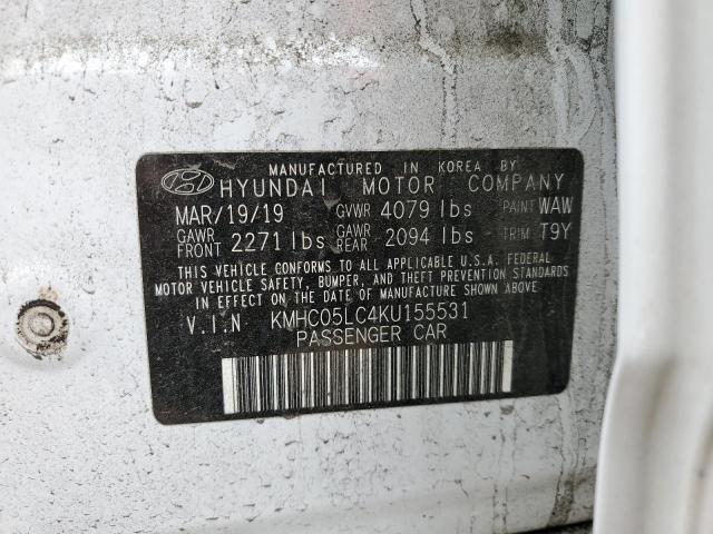 Photo 9 VIN: KMHC05LC4KU155531 - HYUNDAI IONIQ LIMI 