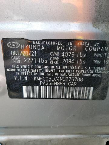 Photo 12 VIN: KMHC05LC4NU276788 - HYUNDAI IONIQ LIMI 