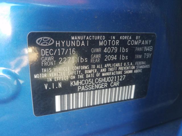 Photo 9 VIN: KMHC05LC6HU021127 - HYUNDAI IONIQ LIMI 