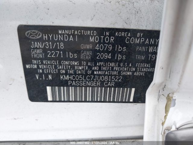 Photo 8 VIN: KMHC05LC7JU081522 - HYUNDAI IONIQ HYBRID 