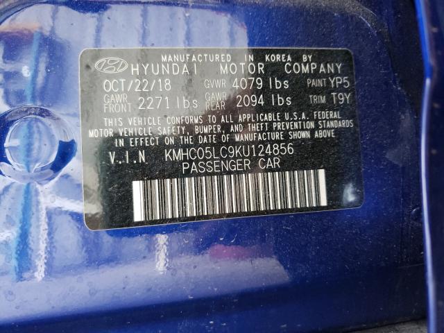 Photo 9 VIN: KMHC05LC9KU124856 - HYUNDAI IONIQ LIMI 