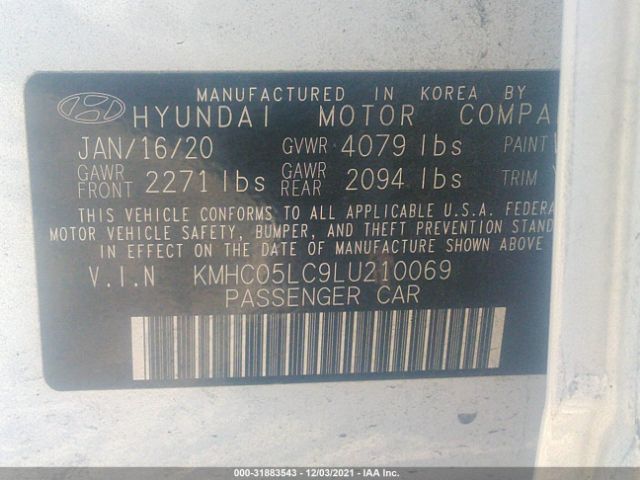 Photo 8 VIN: KMHC05LC9LU210069 - HYUNDAI IONIQ HYBRID 