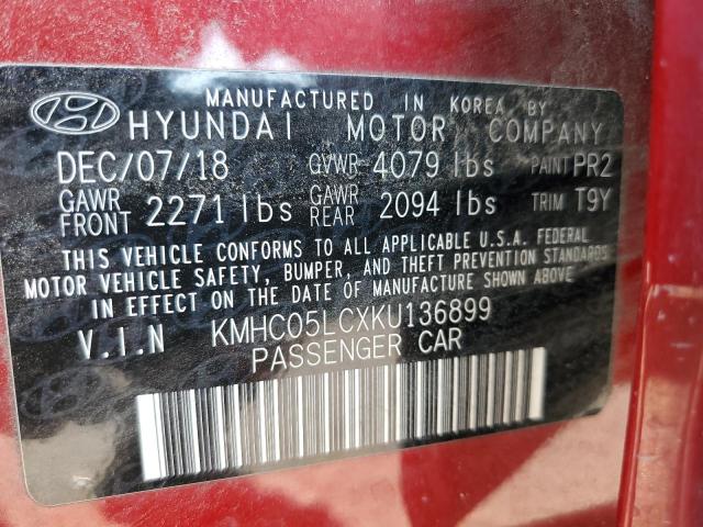 Photo 11 VIN: KMHC05LCXKU136899 - HYUNDAI IONIQ LIMI 