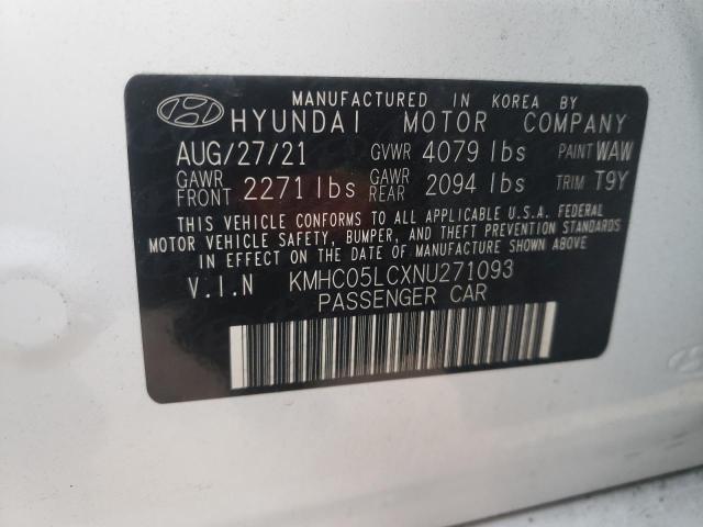 Photo 9 VIN: KMHC05LCXNU271093 - HYUNDAI IONIQ LIMI 