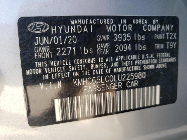 Photo 11 VIN: KMHC65LC0LU225980 - HYUNDAI IONIQ BLUE 