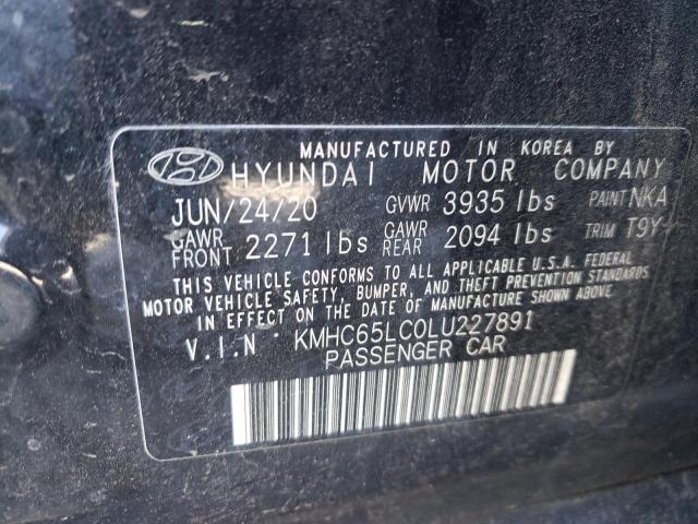 Photo 9 VIN: KMHC65LC0LU227891 - HYUNDAI IONIQ BLUE 