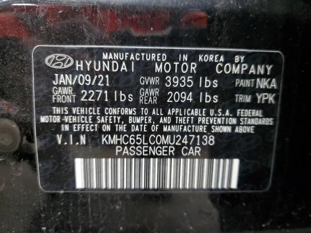 Photo 11 VIN: KMHC65LC0MU247138 - HYUNDAI IONIQ BLUE 