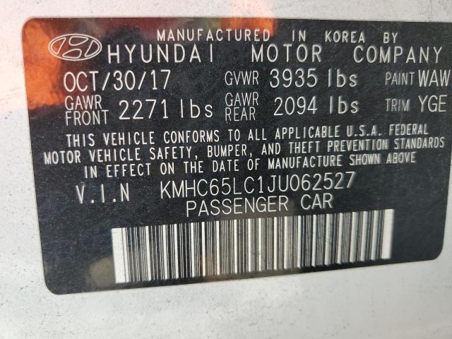 Photo 11 VIN: KMHC65LC1JU062527 - HYUNDAI IONIQ 