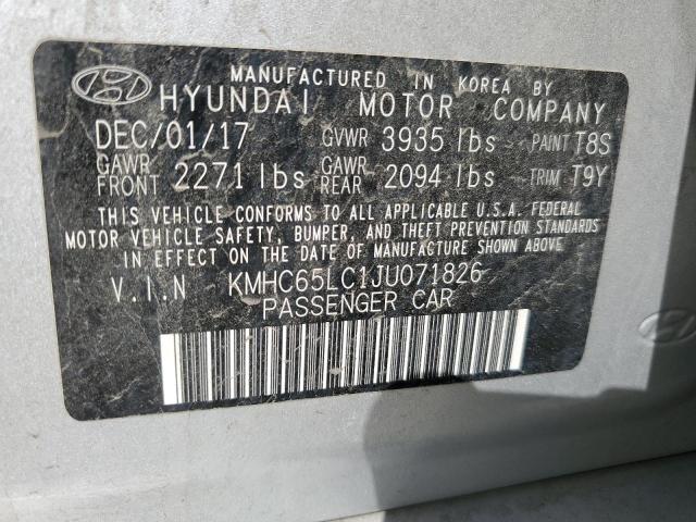 Photo 11 VIN: KMHC65LC1JU071826 - HYUNDAI IONIQ 