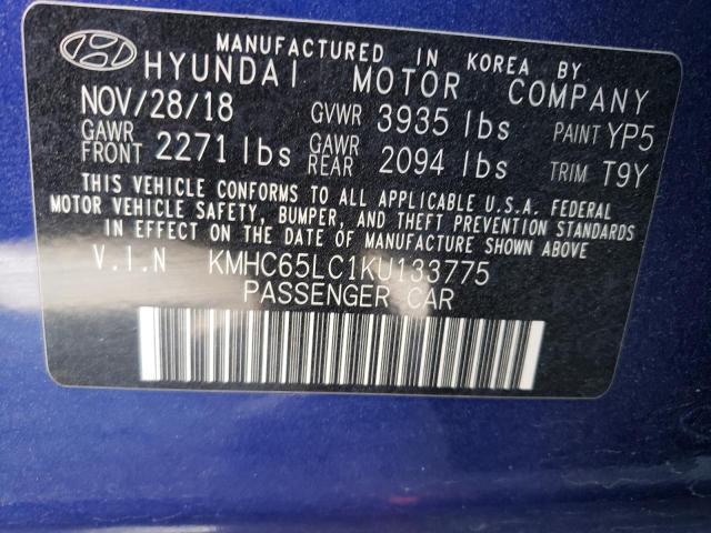 Photo 11 VIN: KMHC65LC1KU133775 - HYUNDAI IONIQ 