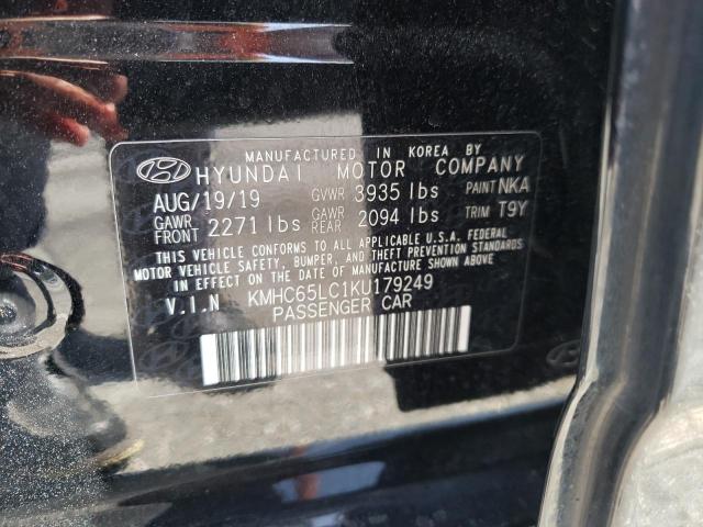 Photo 9 VIN: KMHC65LC1KU179249 - HYUNDAI IONIQ BLUE 