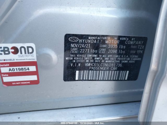 Photo 8 VIN: KMHC65LC1NU281736 - HYUNDAI IONIQ HYBRID 