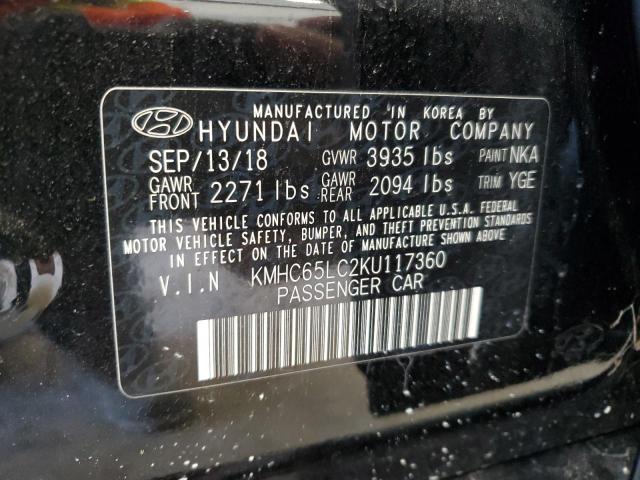 Photo 11 VIN: KMHC65LC2KU117360 - HYUNDAI IONIQ BLUE 