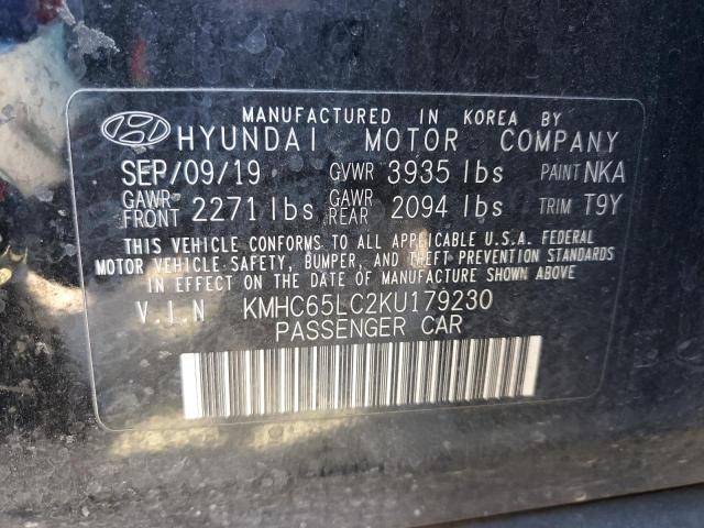 Photo 12 VIN: KMHC65LC2KU179230 - HYUNDAI IONIQ BLUE 