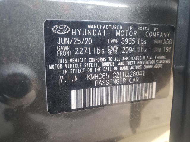 Photo 9 VIN: KMHC65LC2LU228041 - HYUNDAI IONIQ BLUE 