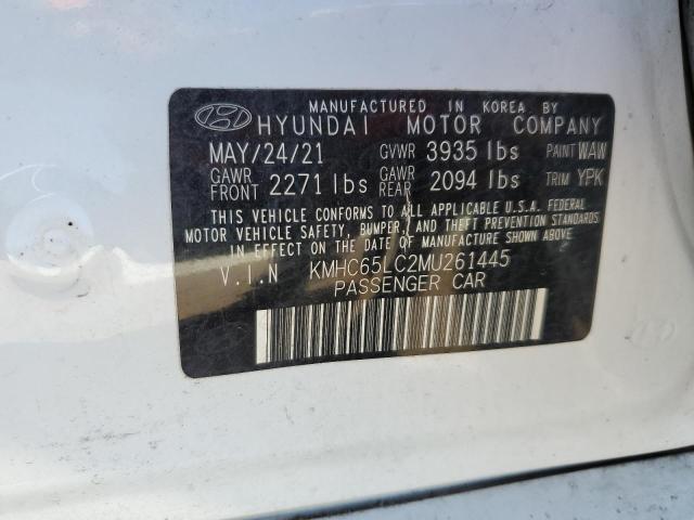 Photo 11 VIN: KMHC65LC2MU261445 - HYUNDAI IONIQ BLUE 