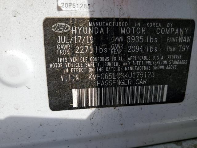 Photo 11 VIN: KMHC65LC3KU175123 - HYUNDAI IONIQ 