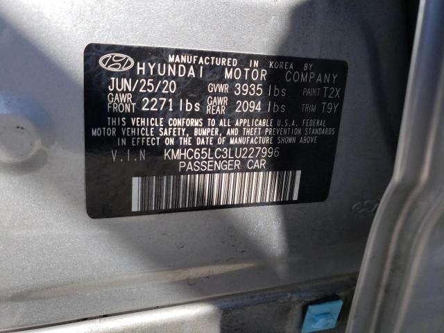 Photo 9 VIN: KMHC65LC3LU227996 - HYUNDAI IONIQ BLUE 