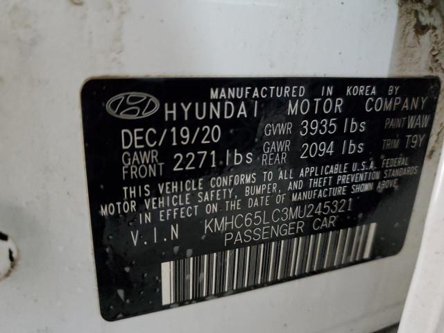 Photo 11 VIN: KMHC65LC3MU245321 - HYUNDAI IONIQ BLUE 