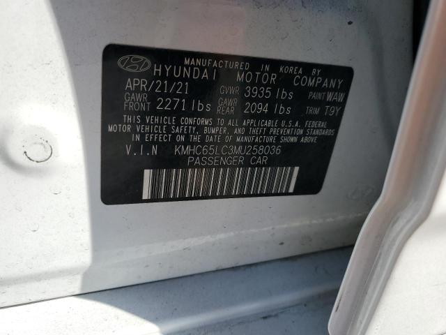 Photo 11 VIN: KMHC65LC3MU258036 - HYUNDAI IONIQ 