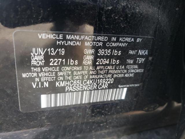 Photo 11 VIN: KMHC65LC4KU169220 - HYUNDAI IONIQ BLUE 