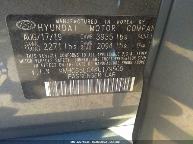 Photo 8 VIN: KMHC65LC4KU179505 - HYUNDAI IONIQ HYBRID 