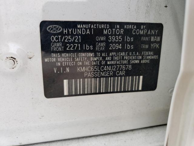 Photo 11 VIN: KMHC65LC4NU277678 - HYUNDAI IONIQ 