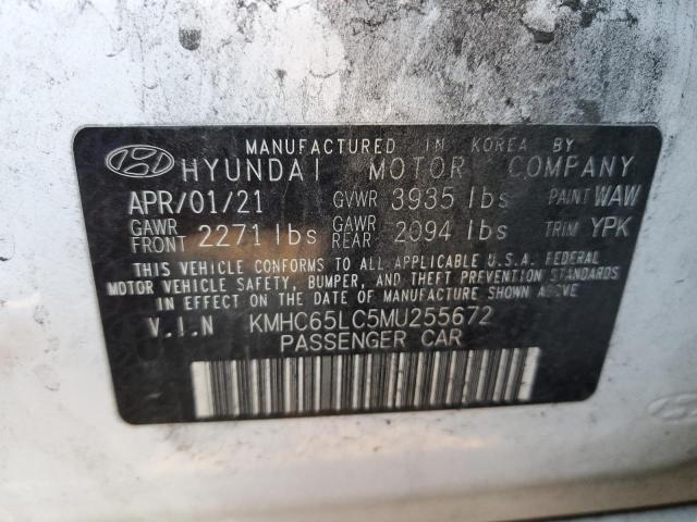 Photo 11 VIN: KMHC65LC5MU255672 - HYUNDAI IONIQ 