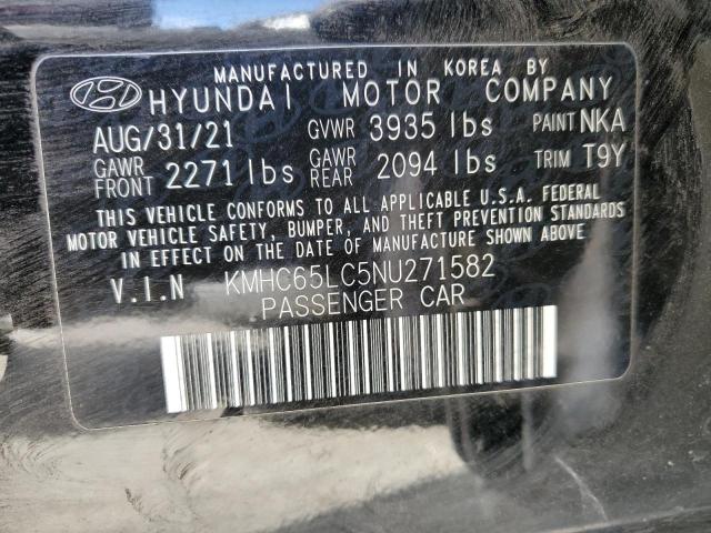 Photo 11 VIN: KMHC65LC5NU271582 - HYUNDAI IONIQ BLUE 