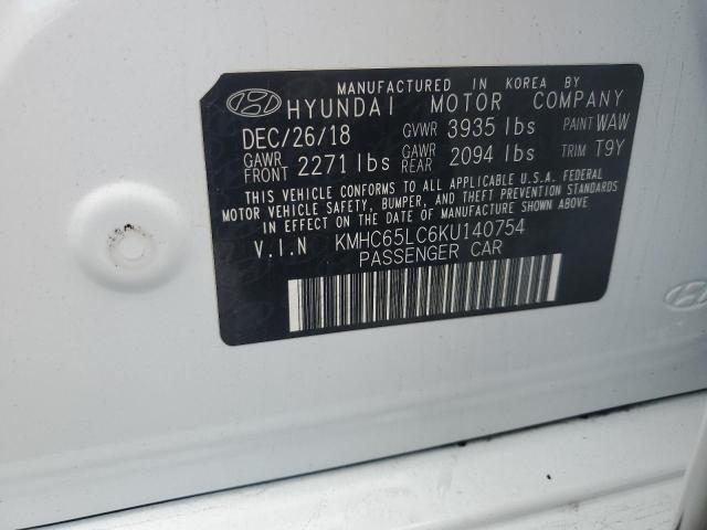 Photo 11 VIN: KMHC65LC6KU140754 - HYUNDAI IONIQ 