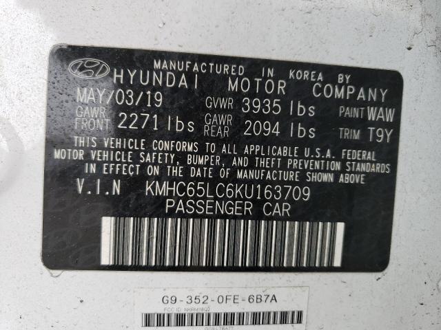 Photo 11 VIN: KMHC65LC6KU163709 - HYUNDAI IONIQ BLUE 