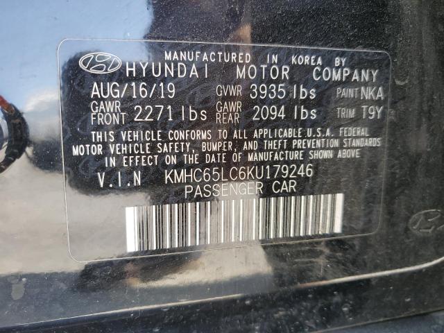 Photo 9 VIN: KMHC65LC6KU179246 - HYUNDAI IONIQ BLUE 